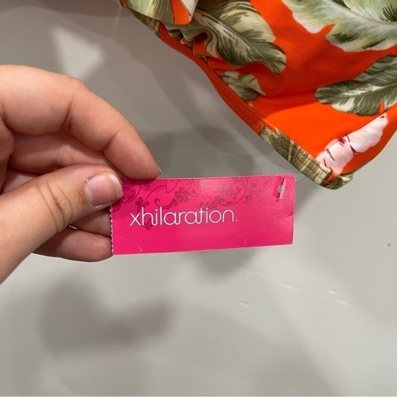 Xhilaration Ruffle Sleeve Bralette Bikini Top Large Floral - Picture 5 of 8